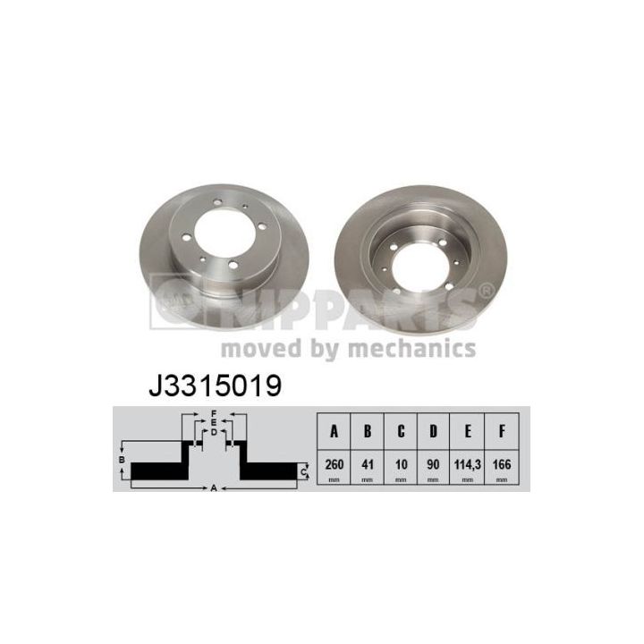 Stabdžių diskas NIPPARTS J3315019
