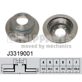Stabdžių diskas NIPPARTS J3319001