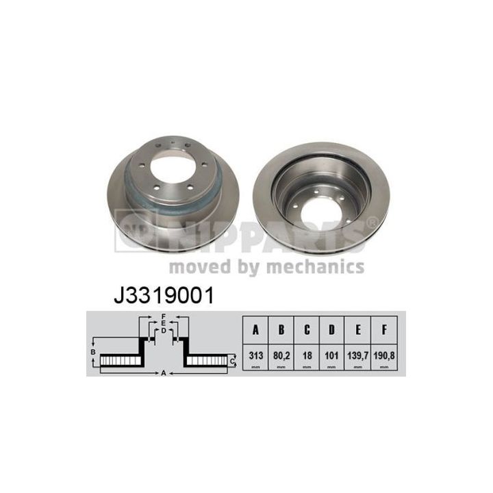Stabdžių diskas NIPPARTS J3319001