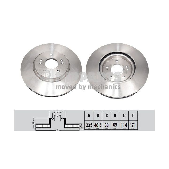 Stabdžių diskas NIPPARTS N3300323