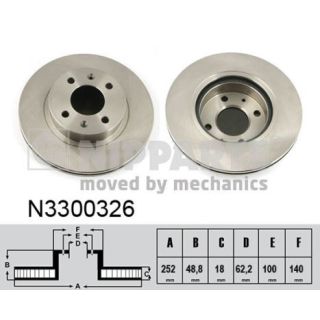 Stabdžių diskas NIPPARTS N3300326