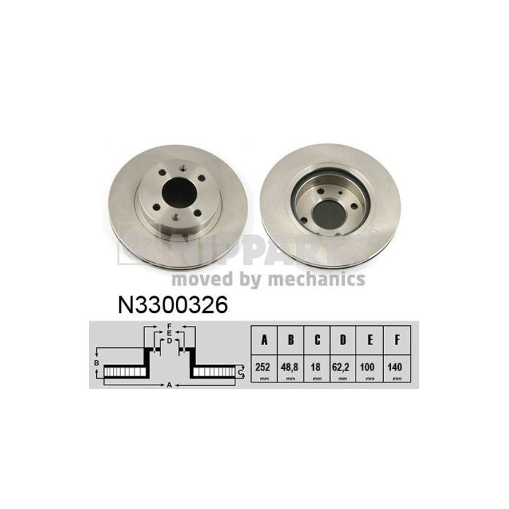 Stabdžių diskas NIPPARTS N3300326