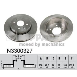 Stabdžių diskas NIPPARTS N3300327