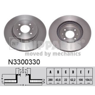 Stabdžių diskas NIPPARTS N3300330