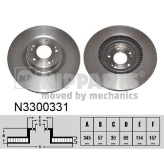 Stabdžių diskas NIPPARTS N3300331