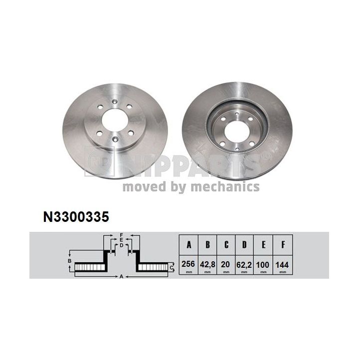 Stabdžių diskas NIPPARTS N3300335