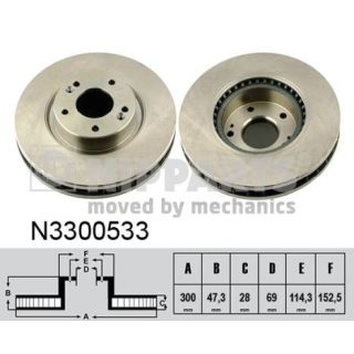 Stabdžių diskas NIPPARTS N3300533
