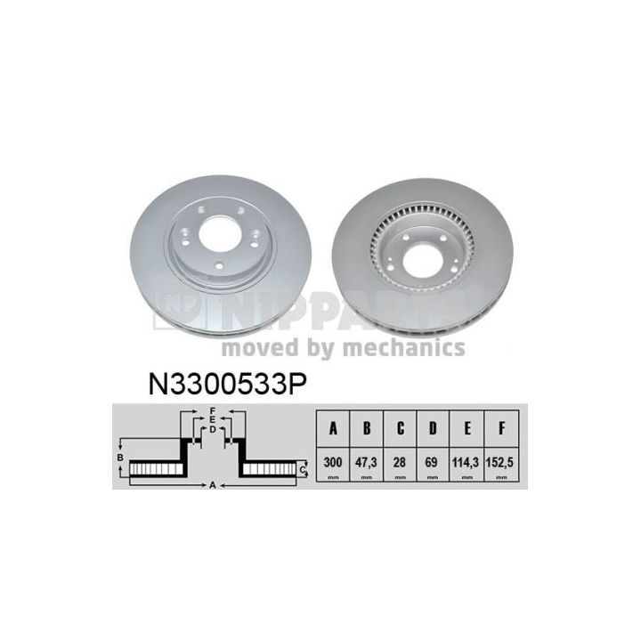 Stabdžių diskas NIPPARTS N3300533P