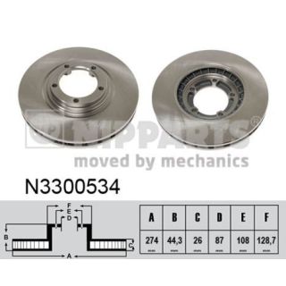 Stabdžių diskas NIPPARTS N3300534