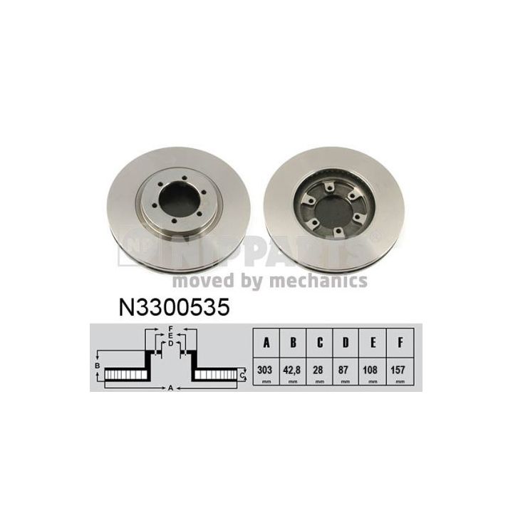 Stabdžių diskas NIPPARTS N3300535