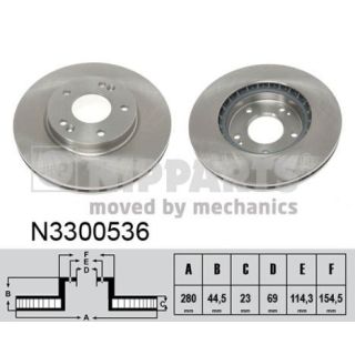 Stabdžių diskas NIPPARTS N3300536
