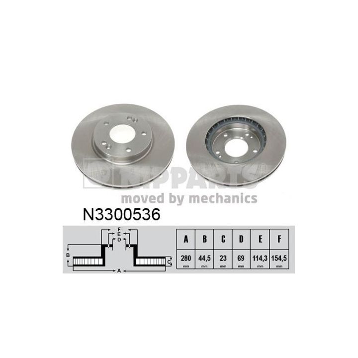 Stabdžių diskas NIPPARTS N3300536
