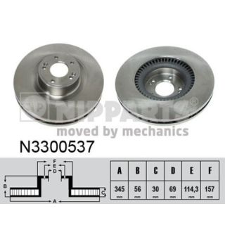 Stabdžių diskas NIPPARTS N3300537