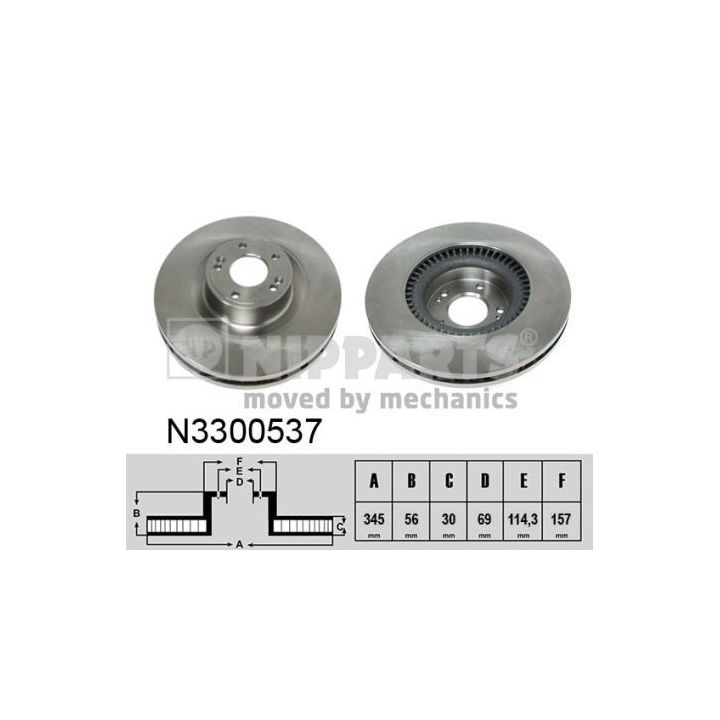 Stabdžių diskas NIPPARTS N3300537