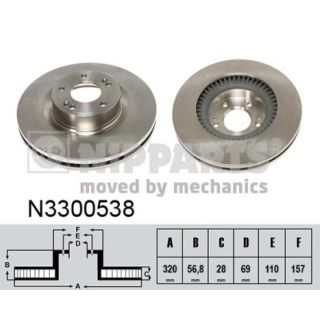 Stabdžių diskas NIPPARTS N3300538