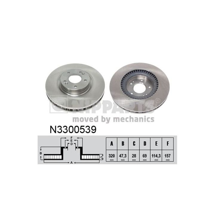 Stabdžių diskas NIPPARTS N3300539