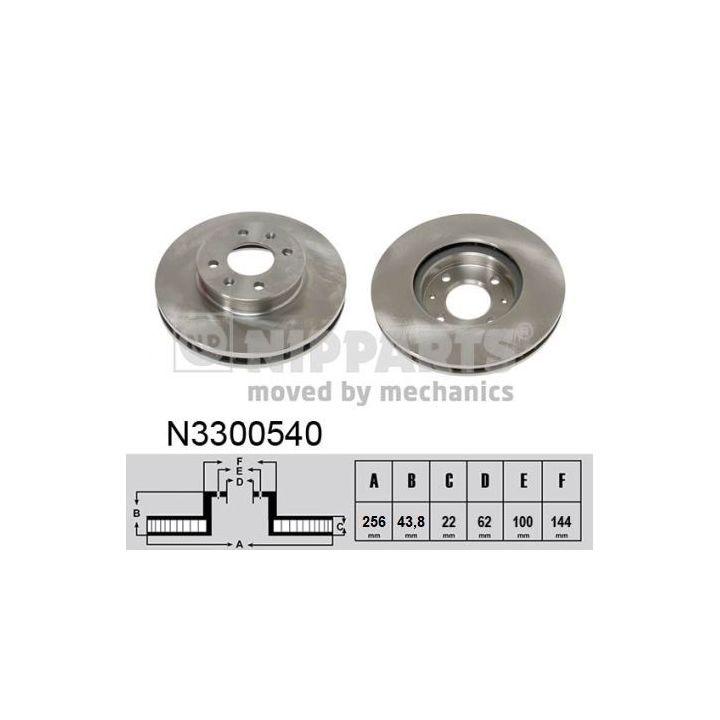 Stabdžių diskas NIPPARTS N3300540