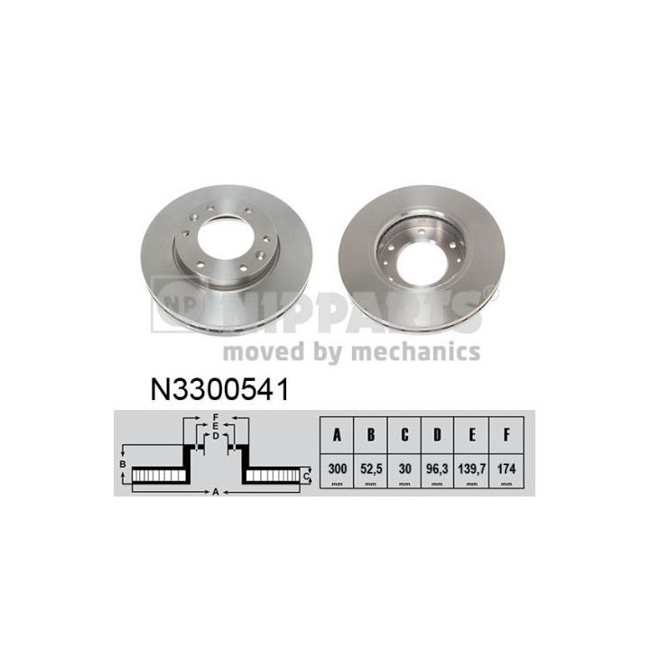 Stabdžių diskas NIPPARTS N3300541