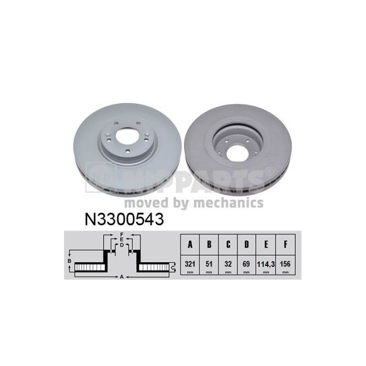 Stabdžių diskas NIPPARTS N3300543
