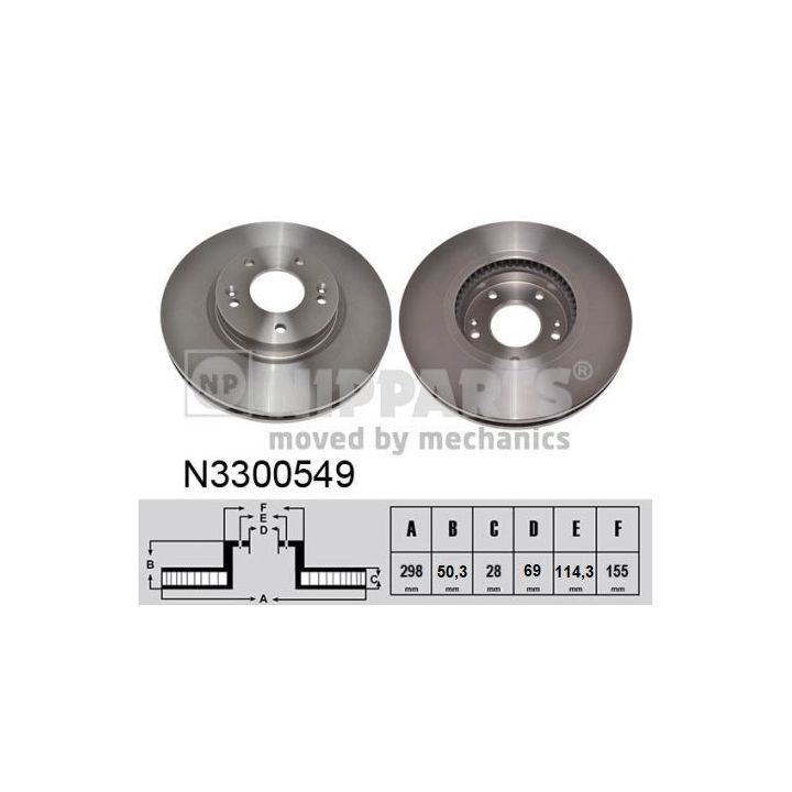 Stabdžių diskas NIPPARTS N3300549