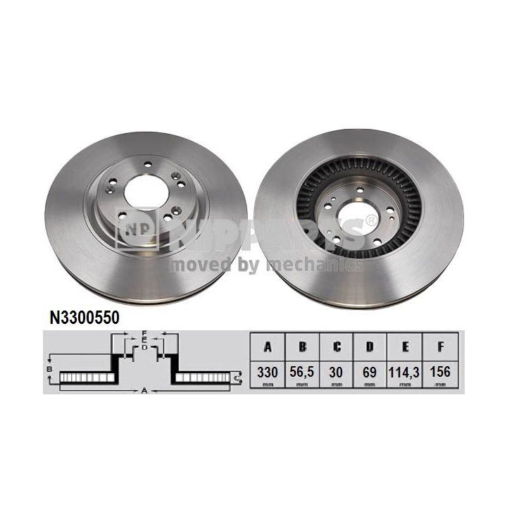 Stabdžių diskas NIPPARTS N3300550