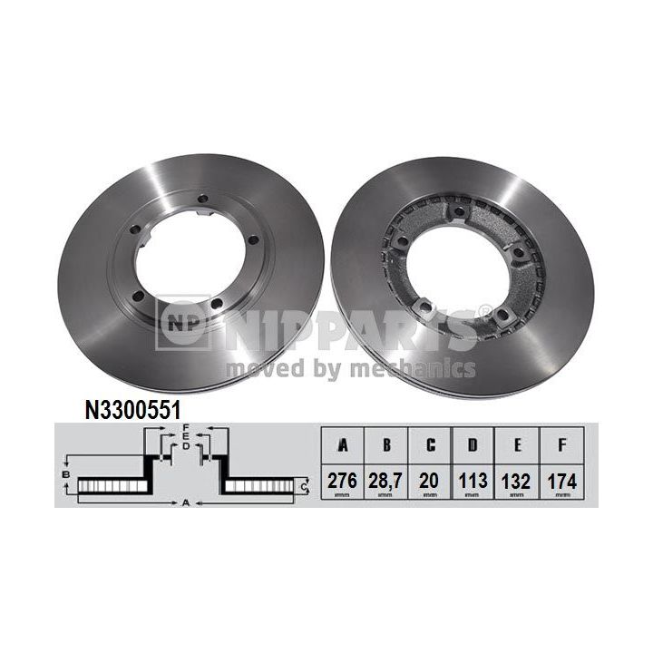 Stabdžių diskas NIPPARTS N3300551