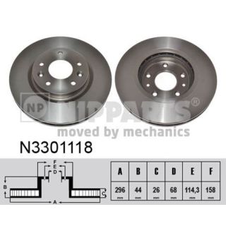 Stabdžių diskas NIPPARTS N3301118