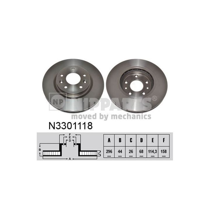 Stabdžių diskas NIPPARTS N3301118