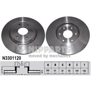 Stabdžių diskas NIPPARTS N3301120