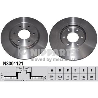 Stabdžių diskas NIPPARTS N3301121