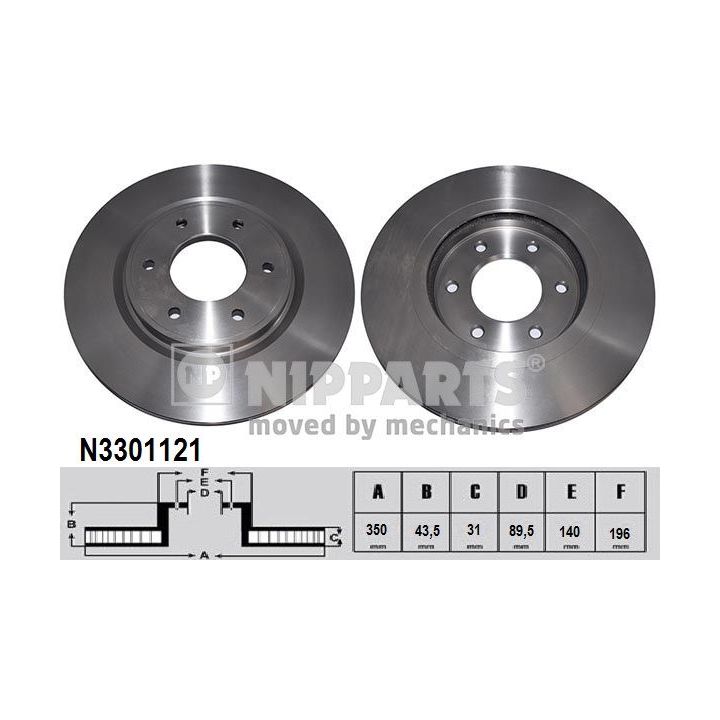 Stabdžių diskas NIPPARTS N3301121