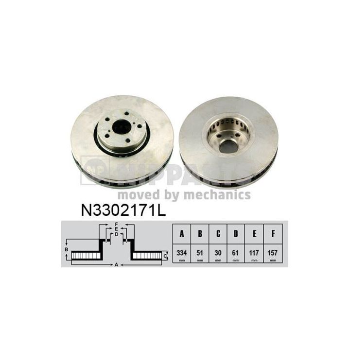 Stabdžių diskas NIPPARTS N3302171L
