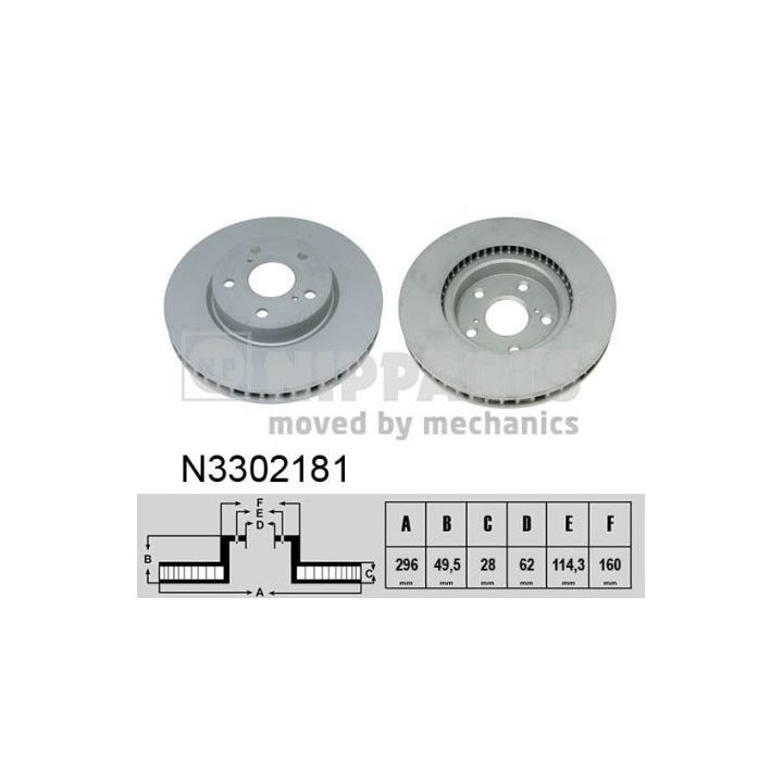Stabdžių diskas NIPPARTS N3302181