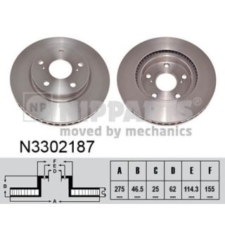 Stabdžių diskas NIPPARTS N3302187