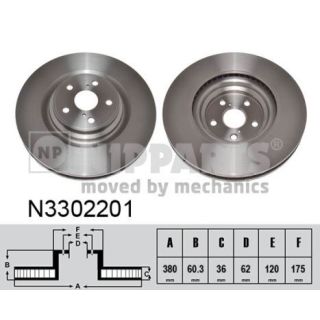 Stabdžių diskas NIPPARTS N3302201