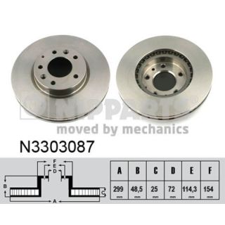 Stabdžių diskas NIPPARTS N3303087