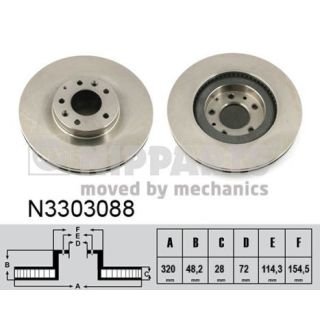 Stabdžių diskas NIPPARTS N3303088