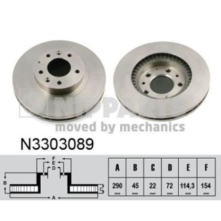 Stabdžių diskas NIPPARTS N3303089