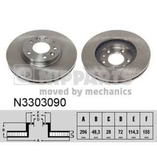 Stabdžių diskas NIPPARTS N3303090