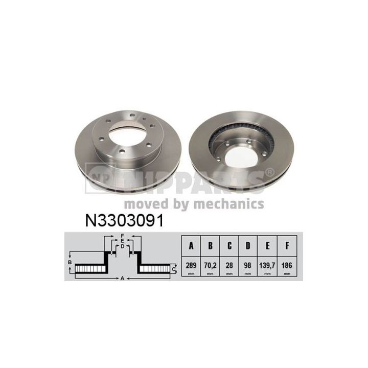 Stabdžių diskas NIPPARTS N3303091