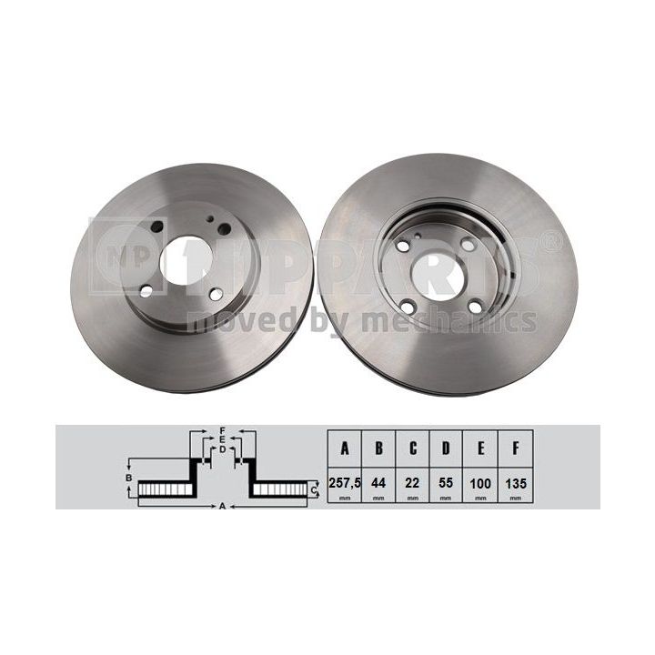 Stabdžių diskas NIPPARTS N3303103