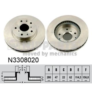 Stabdžių diskas NIPPARTS N3308020