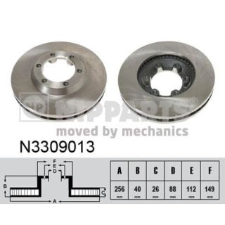 Stabdžių diskas NIPPARTS N3309013