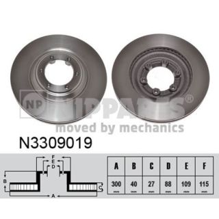 Stabdžių diskas NIPPARTS N3309019
