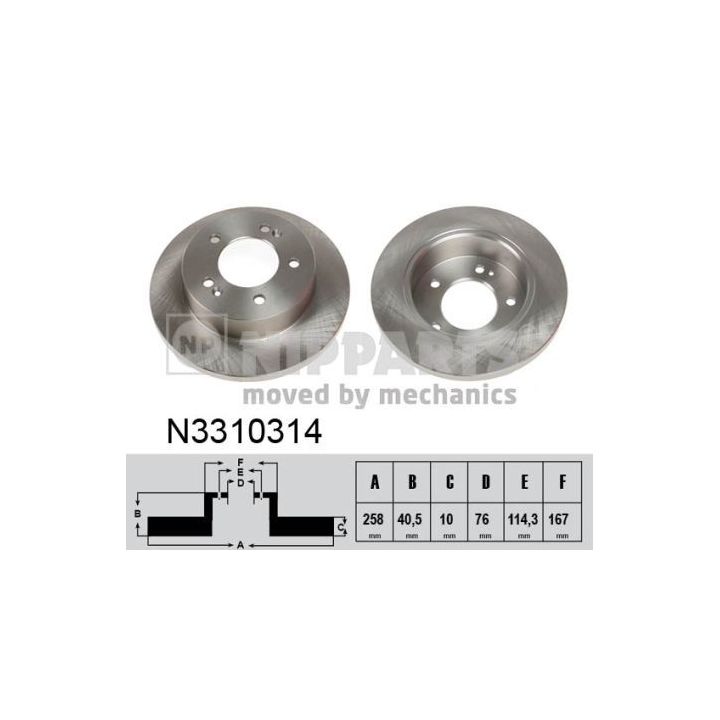 Stabdžių diskas NIPPARTS N3310314
