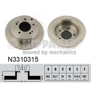 Stabdžių diskas NIPPARTS N3310315