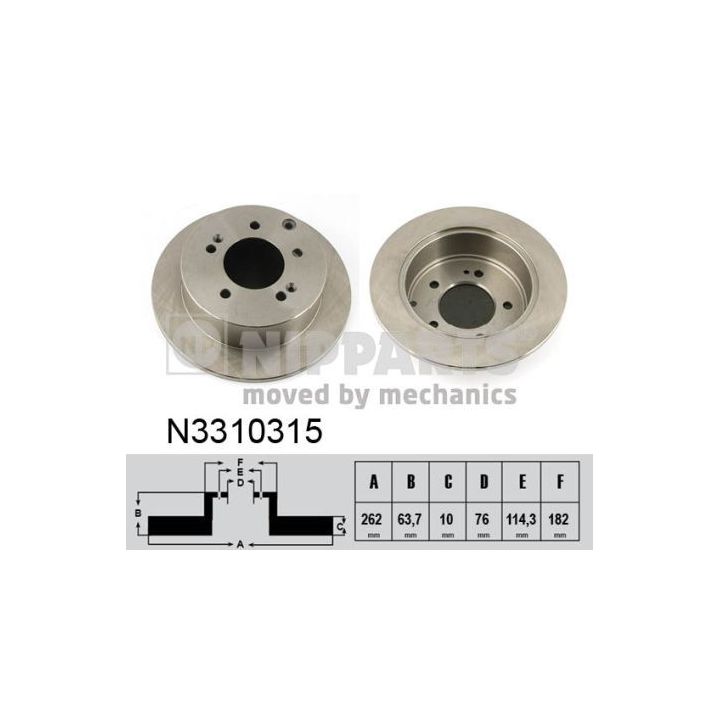 Stabdžių diskas NIPPARTS N3310315