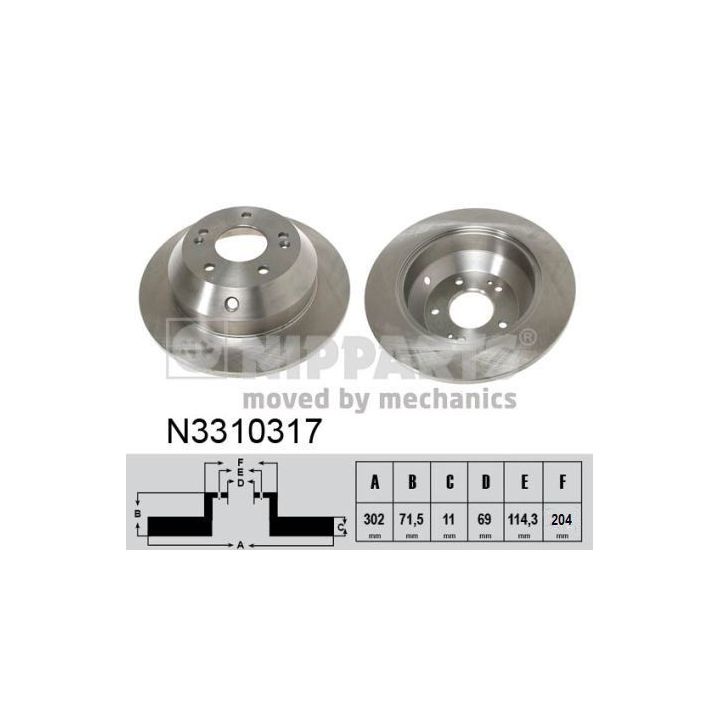 Stabdžių diskas NIPPARTS N3310317