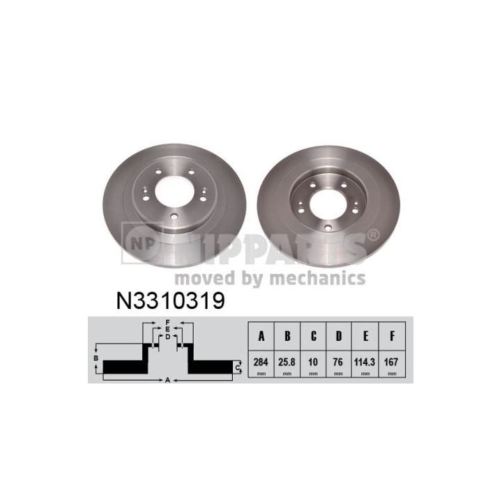 Stabdžių diskas NIPPARTS N3310319