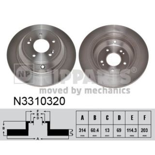 Stabdžių diskas NIPPARTS N3310320